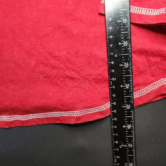 Panhandle Slim Womens Large Red Long Sleeve Tee Studded Western Wild West Top - Picture 13 of 14